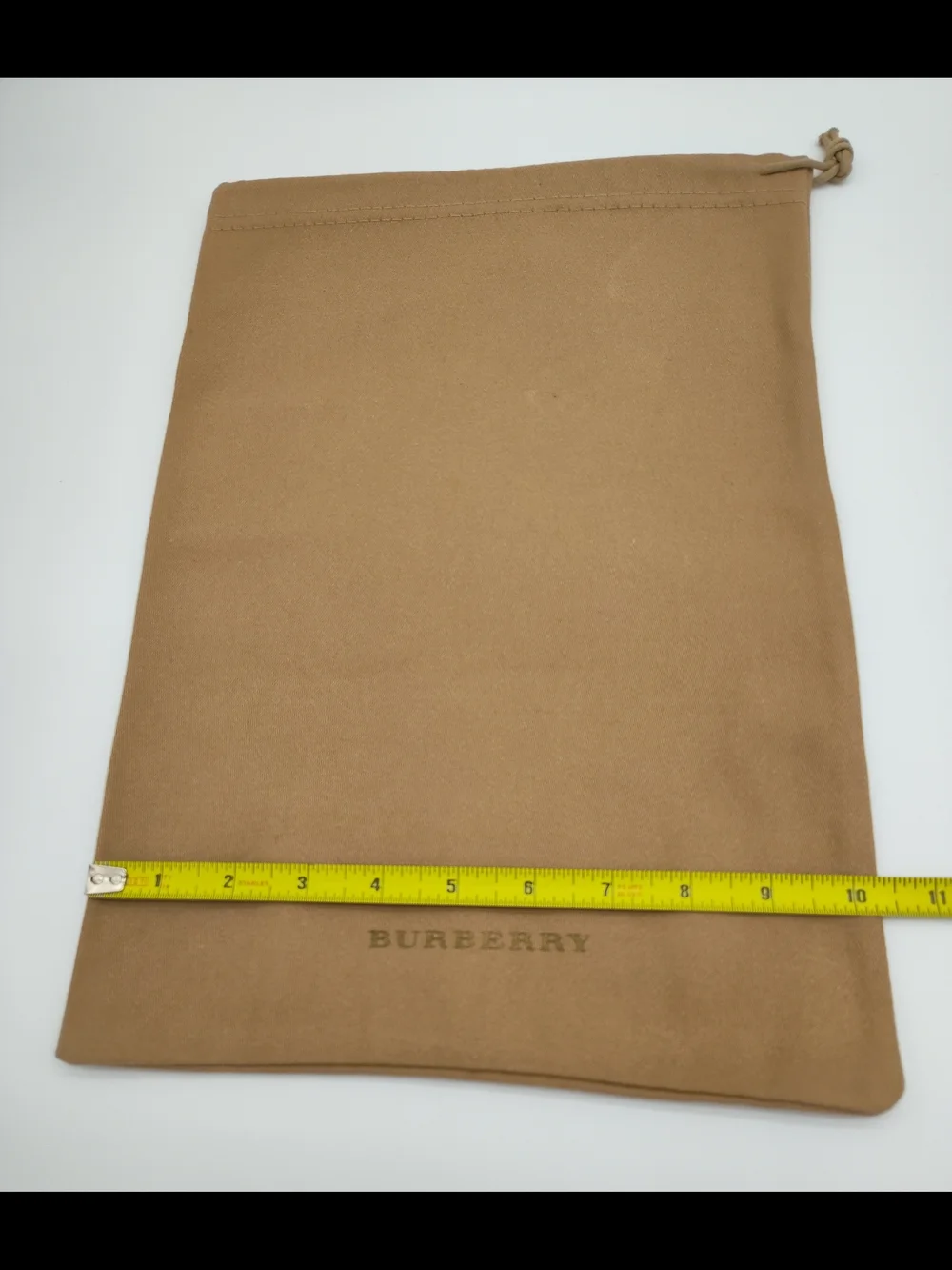 BURBERRY Camel Dust Bag Drawstring Storage Pouch Luxe Packaging 14.5x10.5 EUC